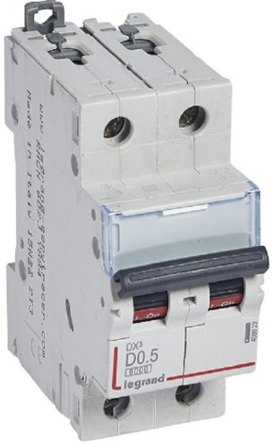 Выключатель автоматический Legrand DX3-E 6000 2п 0.5А D 10кА картинка